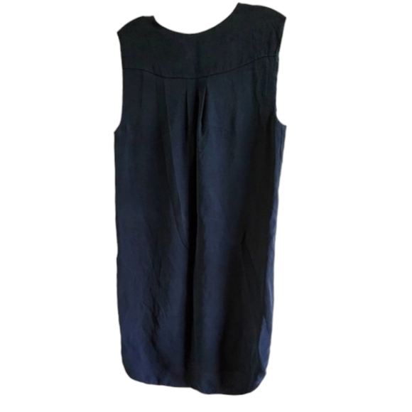 Vince navy silk shift dress 8 - Picture 5 of 5